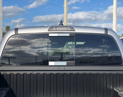 Rear Power Sliding Window Accent Overlays Fits 2016-2023 Toyota Tacoma by Tufskinz.com