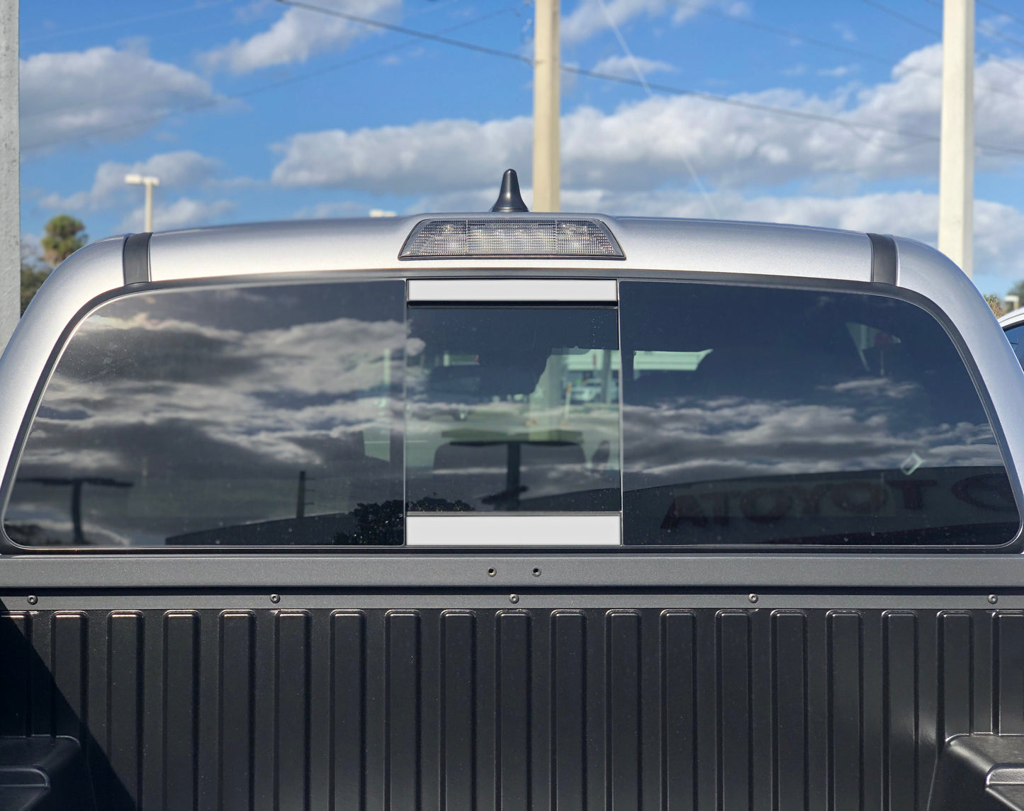 Rear Power Sliding Window Accent Overlays Fits 2016-2023 Toyota Tacoma by Tufskinz.com