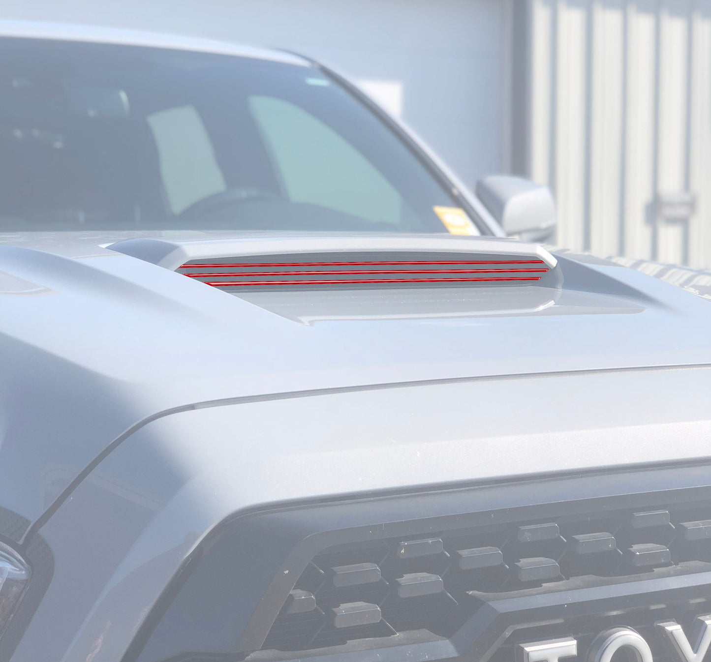 Inner Hood Scoop Line Accents Fits 2016-2023 Toyota Tacoma by Tufskinz.com