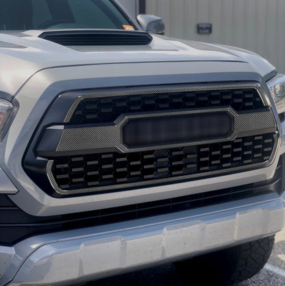 Grille Accent Overlays Fits 2016-2023 Toyota Tacoma by Tufskinz.com