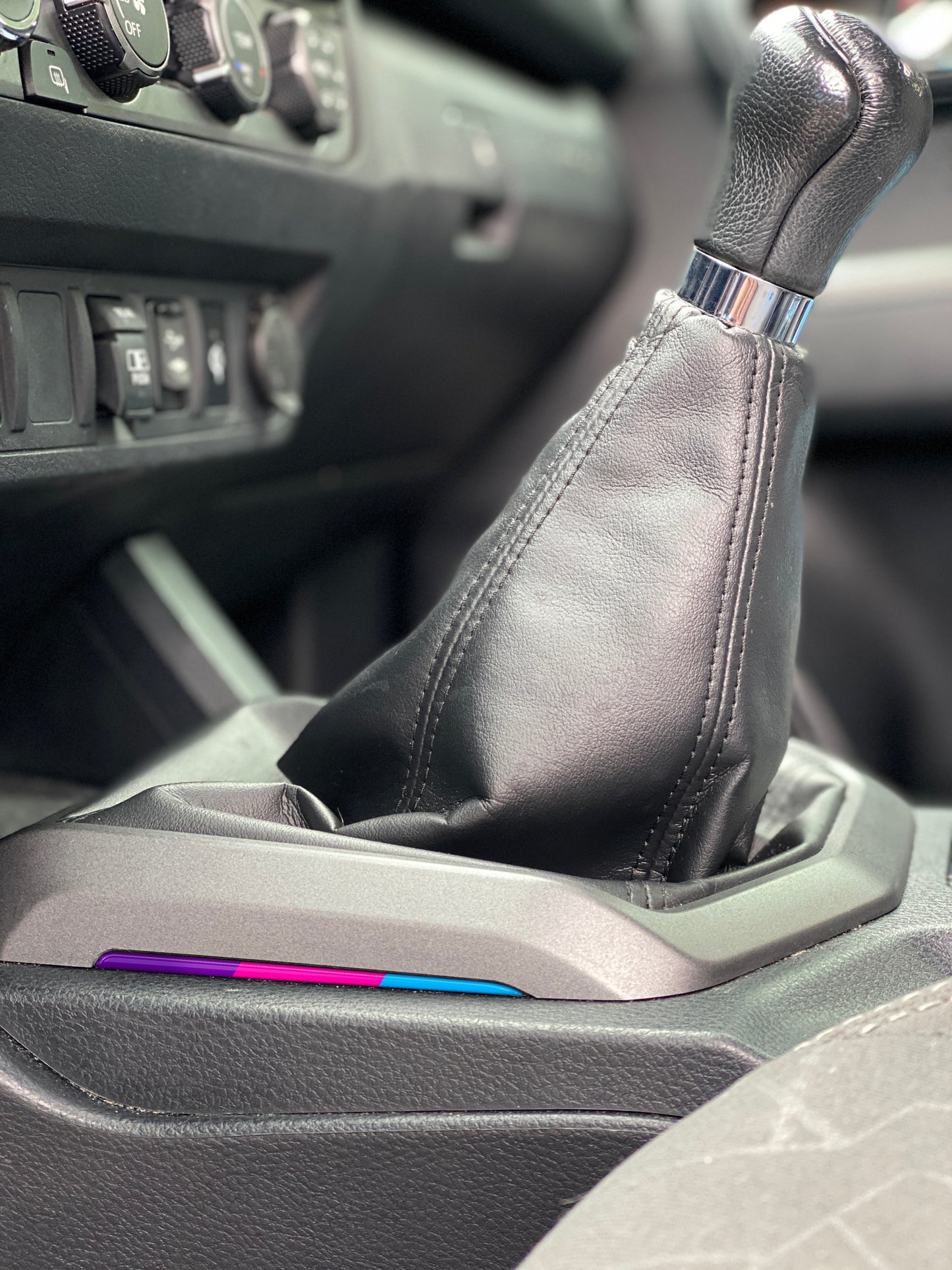 Side Center Console Line Inserts Fits 2016-2023 Toyota Tacoma by Tufskinz.com