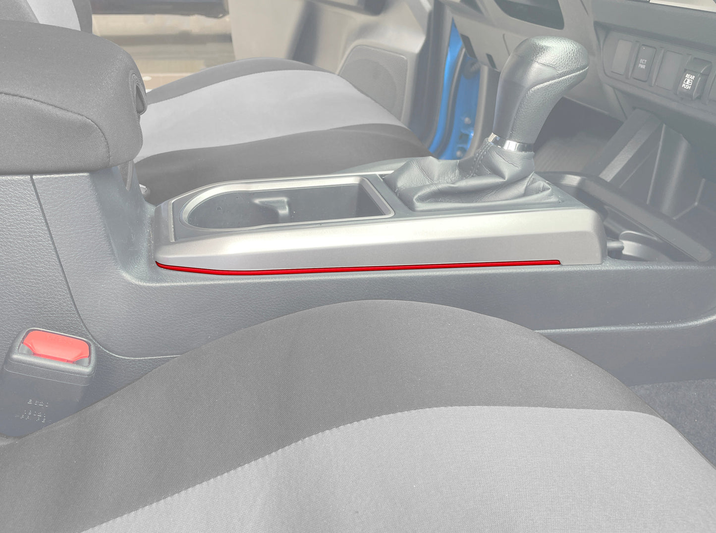 Side Center Console Line Inserts Fits 2016-2023 Toyota Tacoma by Tufskinz.com