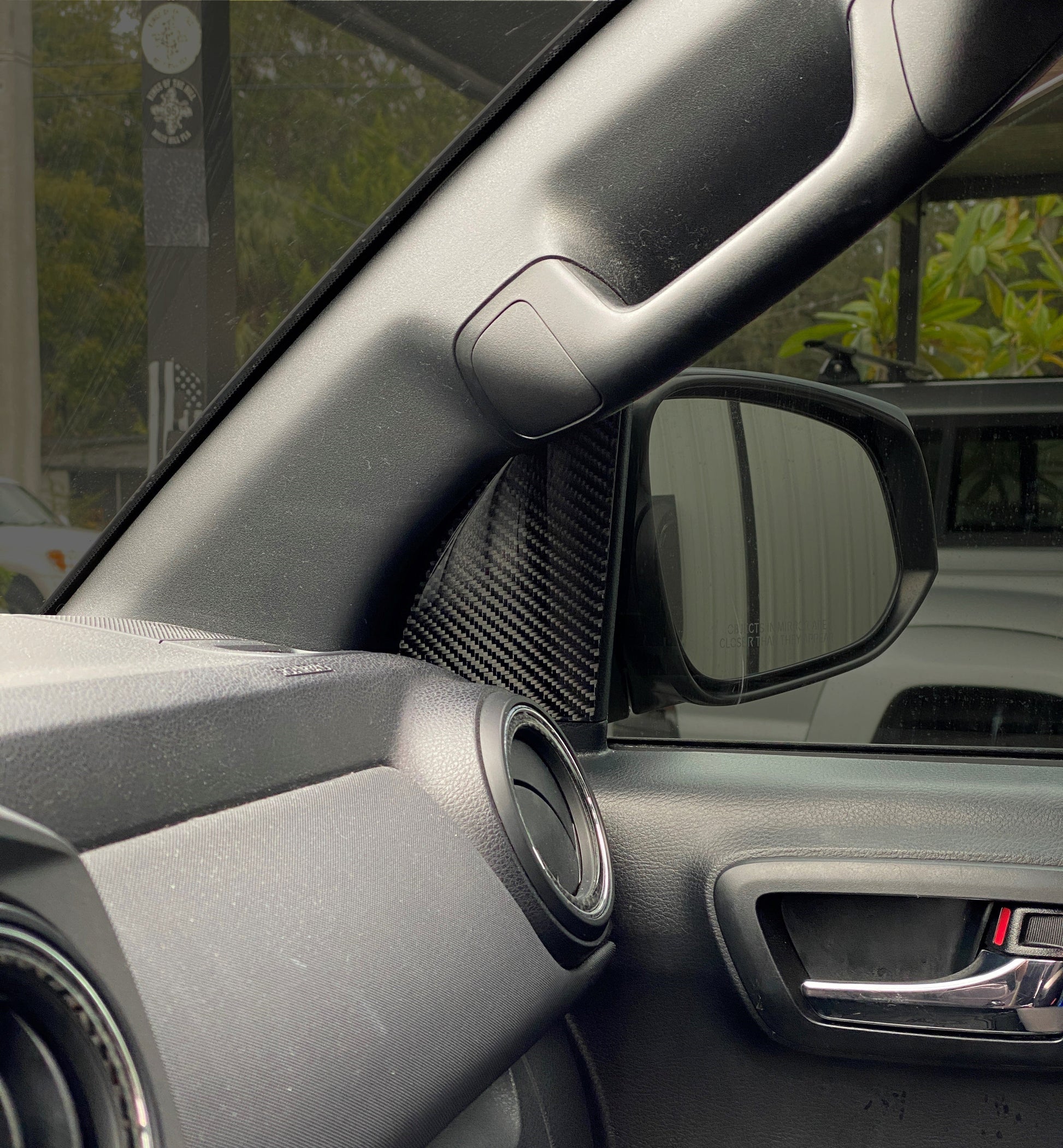 Interior A Pillar Accent Overlays Fits 2016-2023 Toyota Tacoma by Tufskinz.com