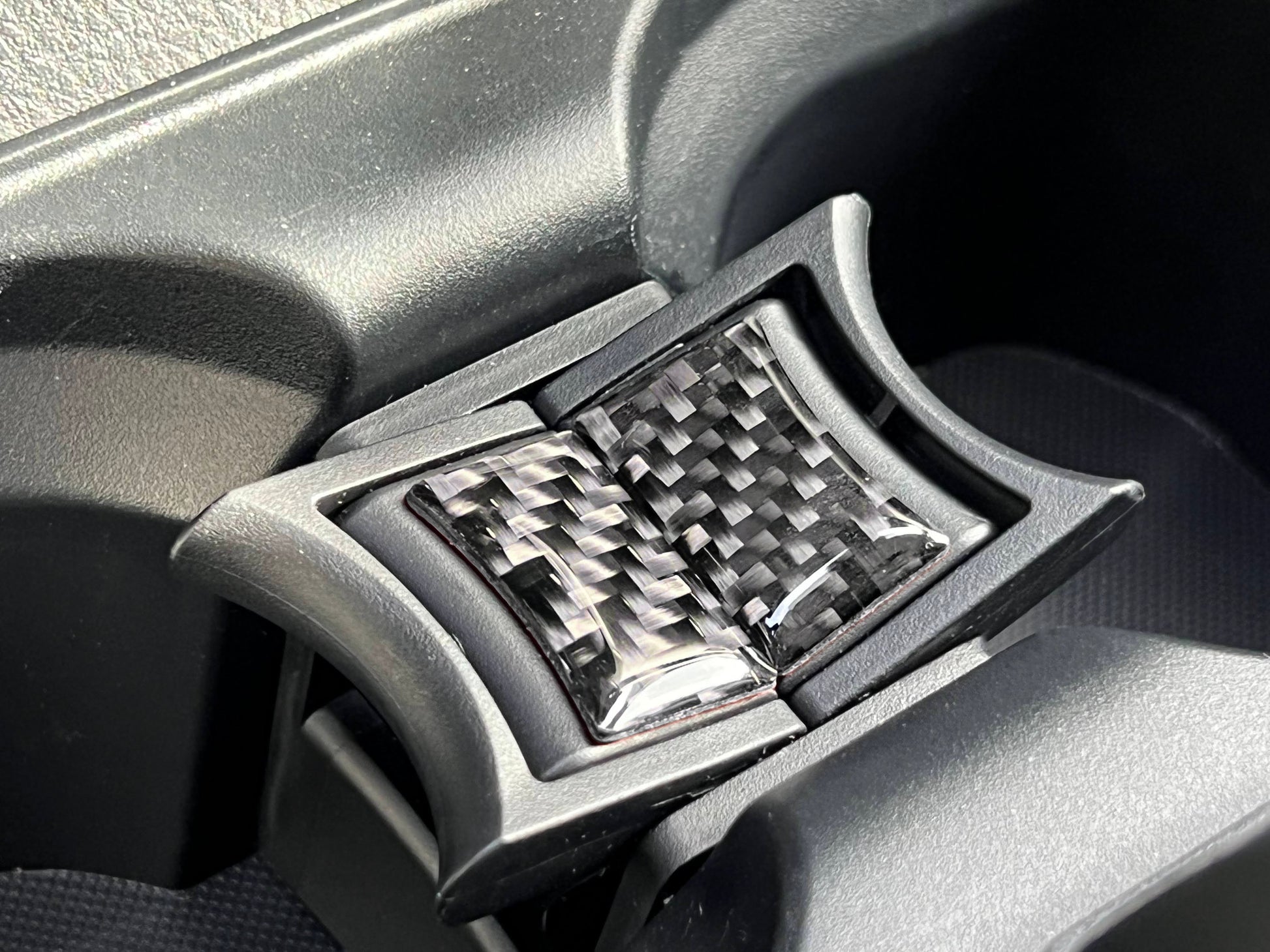 Center Console Cup Holder Divider Overlays Fits 2016-2023 Toyota Tacoma by Tufskinz.com