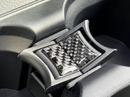 Center Console Cup Holder Divider Overlays Fits 2016-2023 Toyota Tacoma by Tufskinz.com