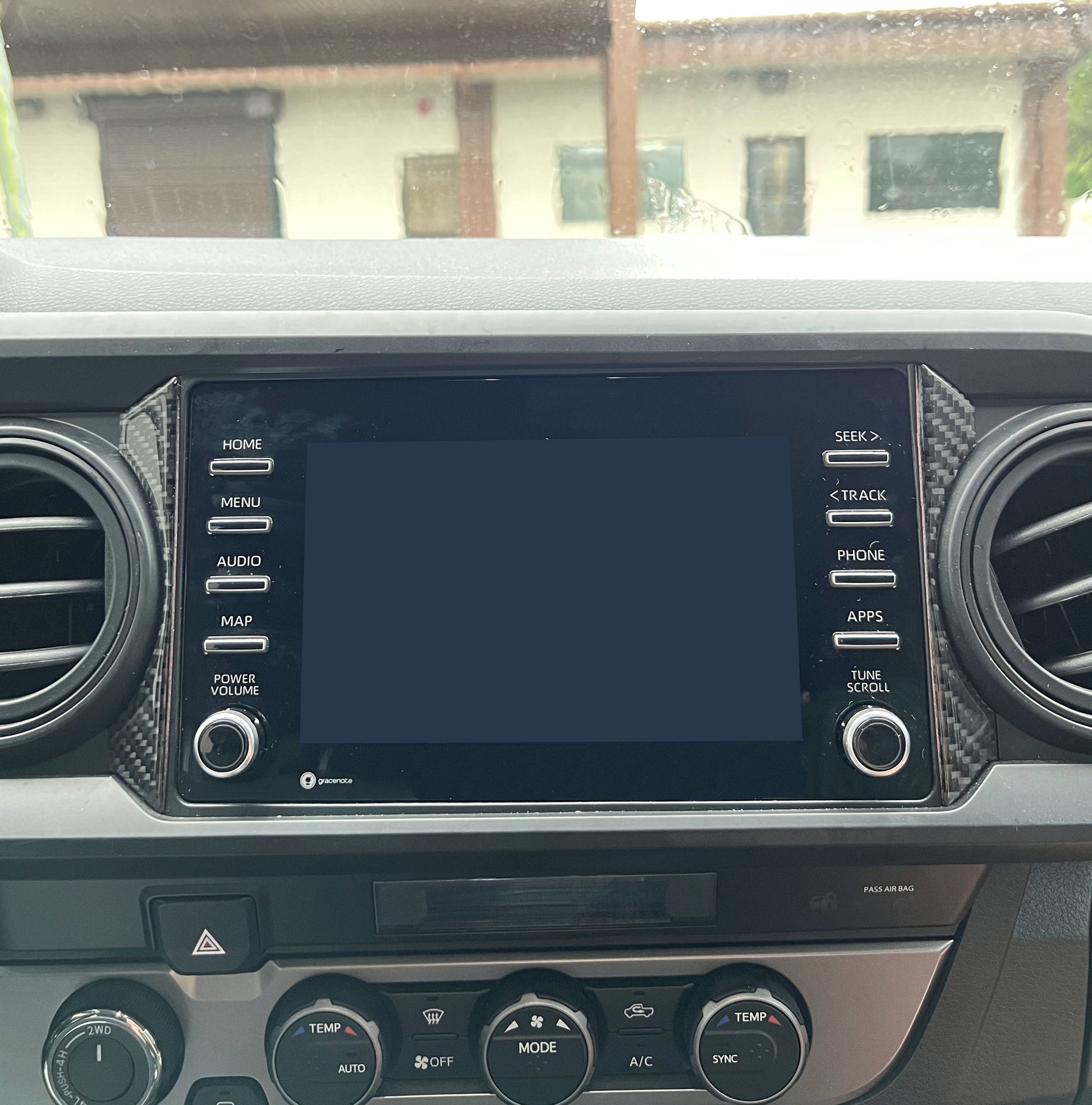 Outer Radio Accent Trim Fits 2016-2023 Toyota Tacoma by Tufskinz.com