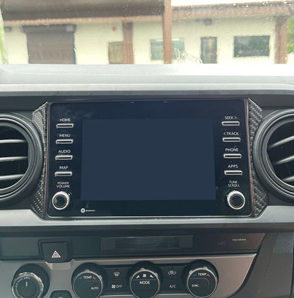 Outer Radio Accent Trim Fits 2016-2023 Toyota Tacoma by Tufskinz.com