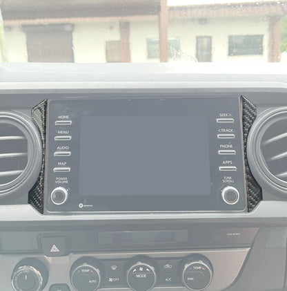 Outer Radio Accent Trim Fits 2016-2023 Toyota Tacoma by Tufskinz.com