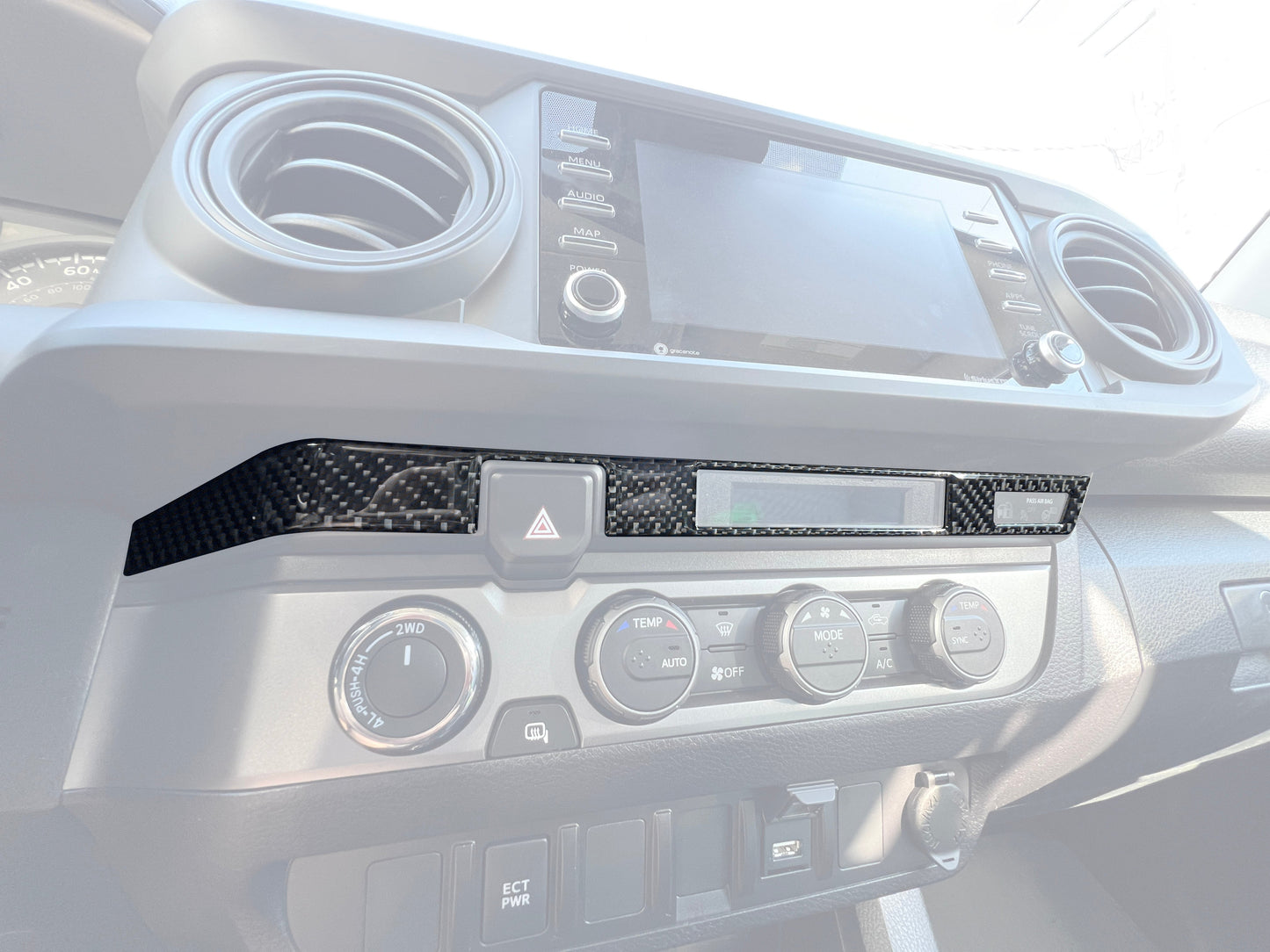 Digital Climate Display Accent Trim Fits 2016-2023 Toyota Tacoma by Tufskinz.com