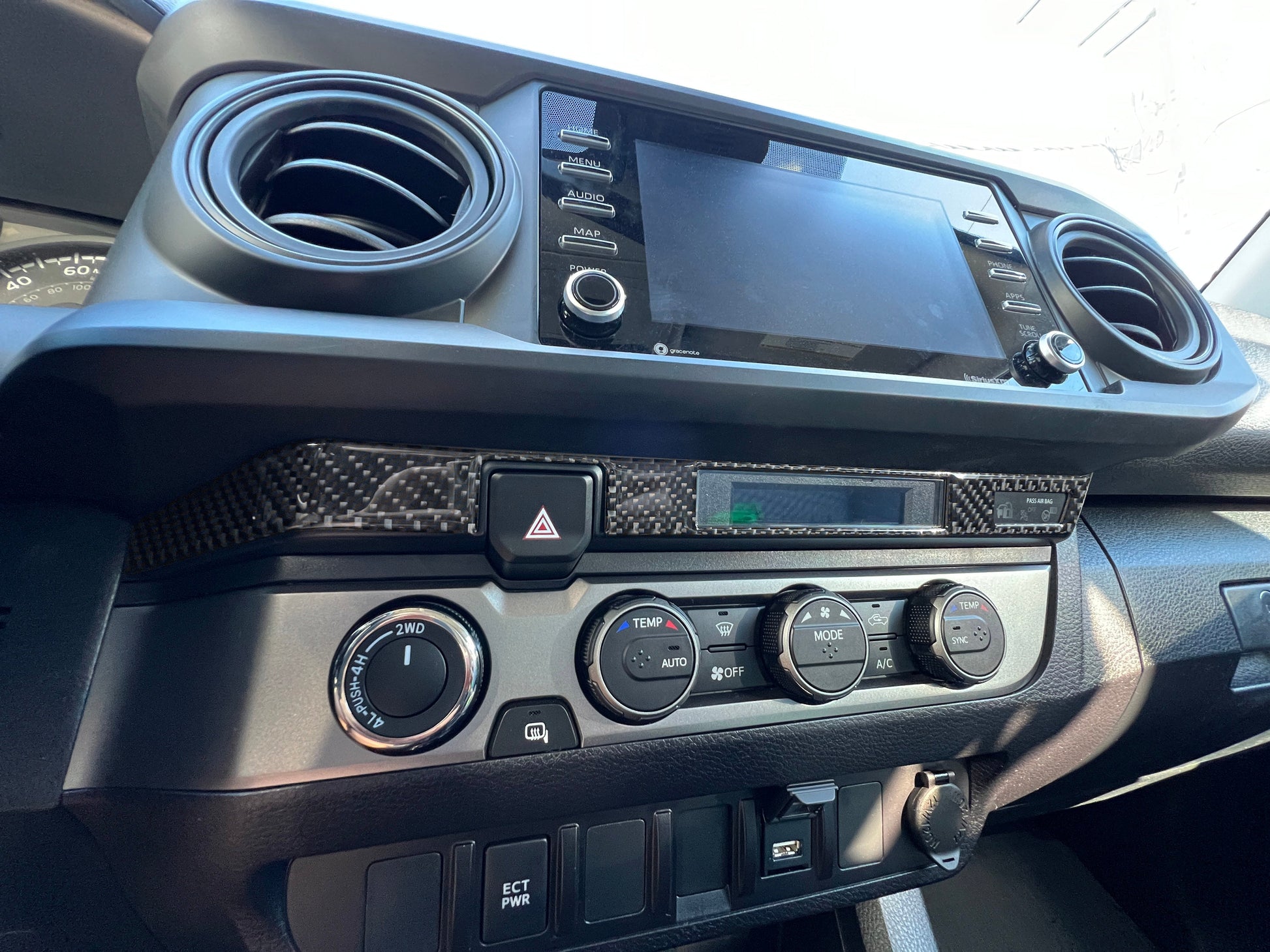 Digital Climate Display Accent Trim Fits 2016-2023 Toyota Tacoma by Tufskinz.com