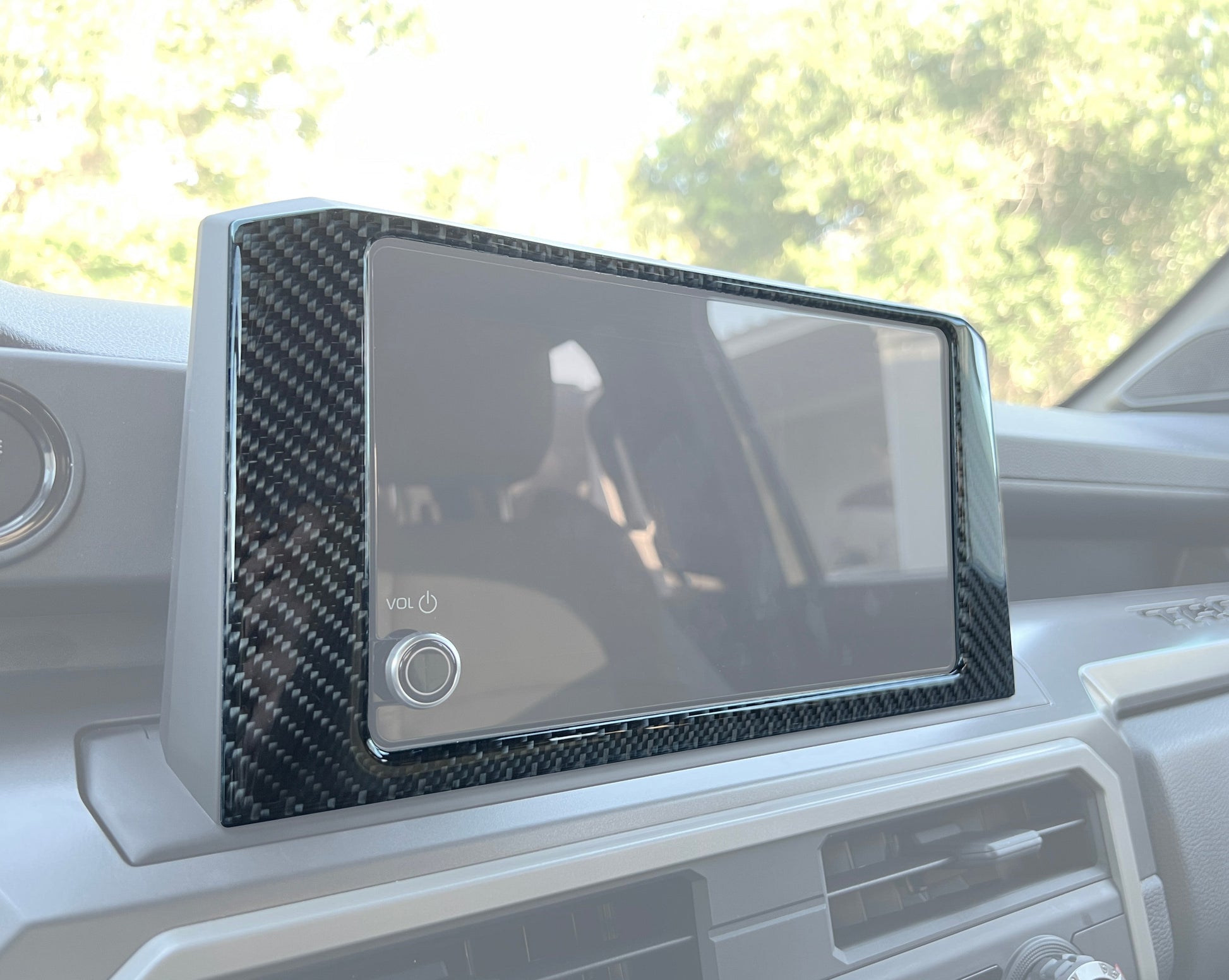 Display Screen Accent Trim Fits 2024-2026 Toyota Tacoma & 2025-2026 4Runner by Tufskinz.com