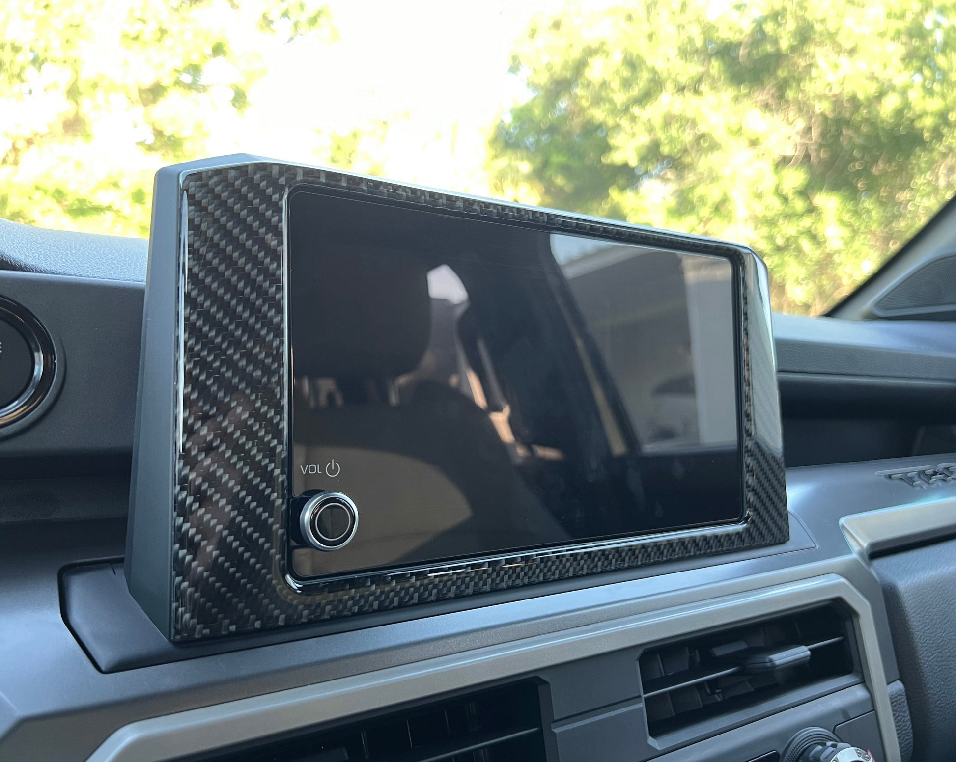 Display Screen Accent Trim Fits 2024-2026 Toyota Tacoma & 2025-2026 4Runner by Tufskinz.com