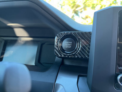 Push-To-Start Button Accent Trim Fits 2024-2026 Toyota Tacoma & 2025-2026 4Runner by Tufskinz.com
