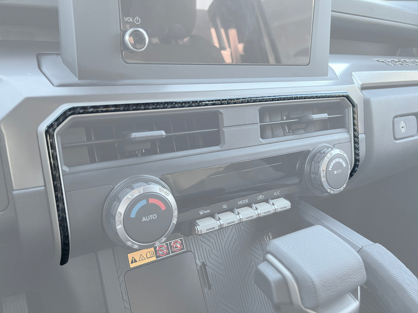 Climate Control Accent Trim Fits 2024-2026 Toyota Tacoma & 2025-2026 4Runner by Tufskinz.com