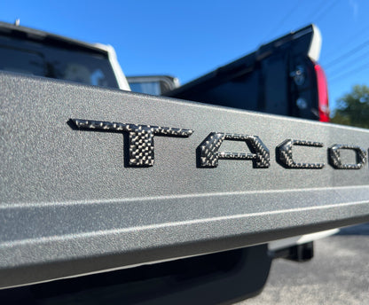 Bed Rail Tailgate Letter Overlays Fits 2024-2026 Toyota Tacoma by Tufskinz.com