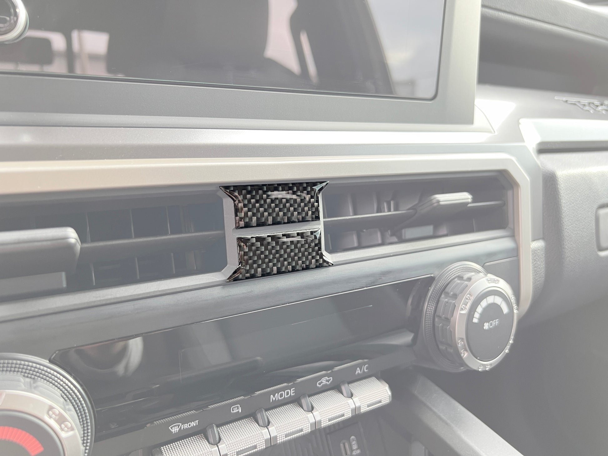 Middle A/C Vent Accent Trim Fits 2024-2024 Toyota Tacoma SR/SR5 by Tufskinz.com