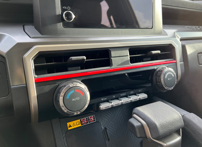 Strip Above Climate Control Accent Trim Fits 2024-2024 Toyota Tacoma & 2025-2026 4Runner by Tufskinz.com