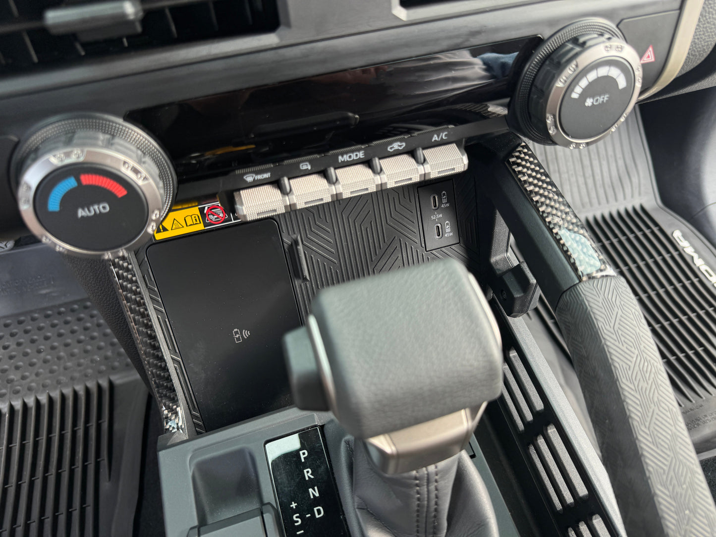 Center Console Lines Accent Trim Fits 2024-2026 Toyota Tacoma & 2025-2026 4Runner by Tufskinz.com