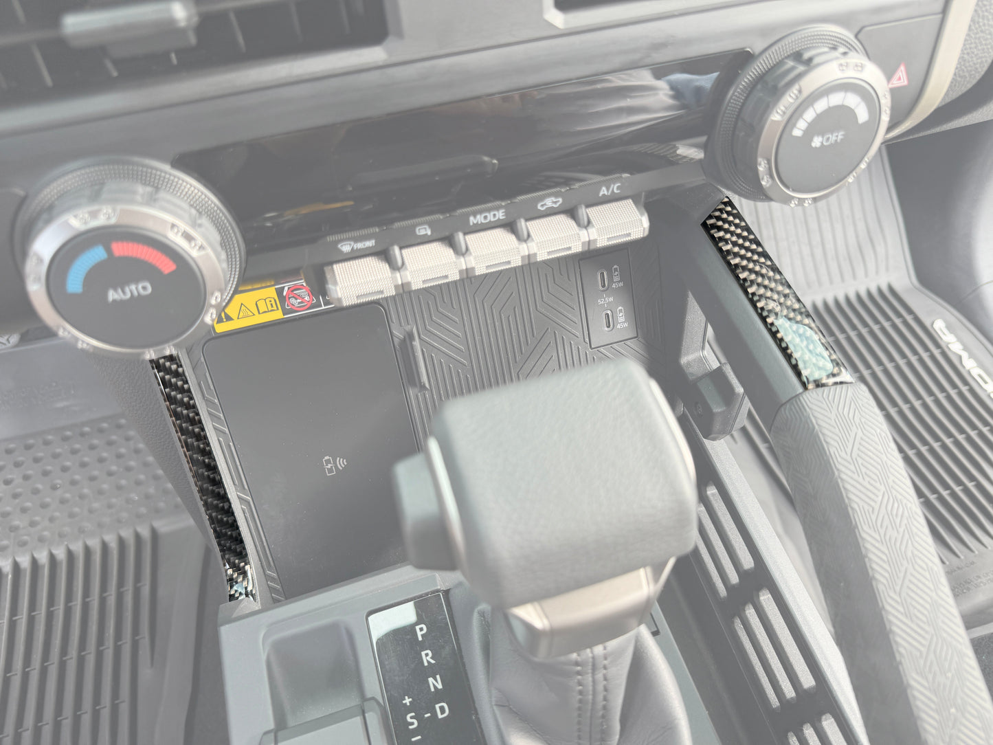 Center Console Lines Accent Trim Fits 2024-2026 Toyota Tacoma & 2025-2026 4Runner by Tufskinz.com