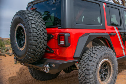 18+ Jeep JL Tailgate Mounted Tire Carrier by DV8 Offroad