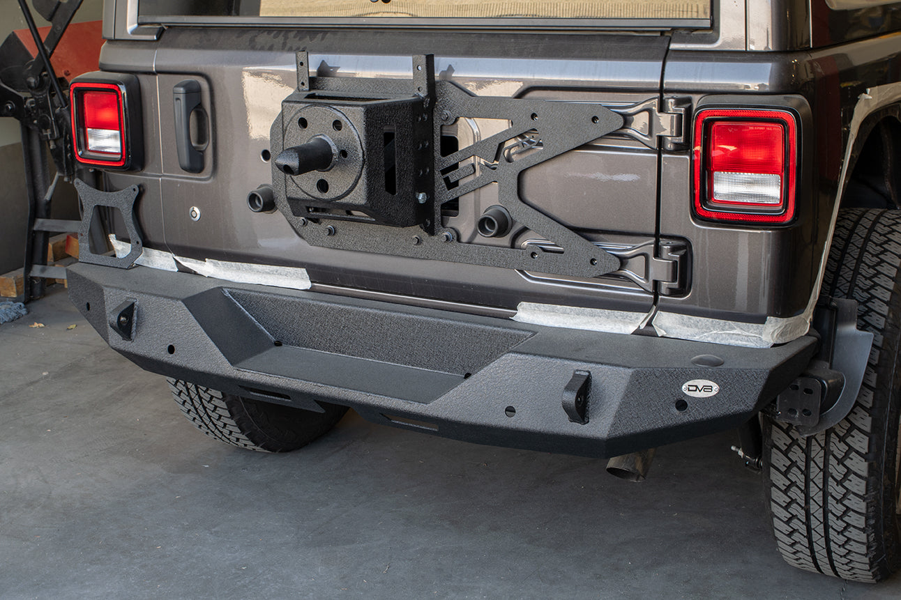 18+ Jeep JL Tailgate Mounted Tire Carrier by DV8 Offroad