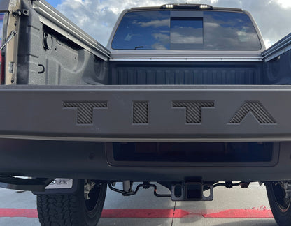 Tailgate Top Letter Inserts Fits 2022-2024 Nissan Titan by Tufskinz.com