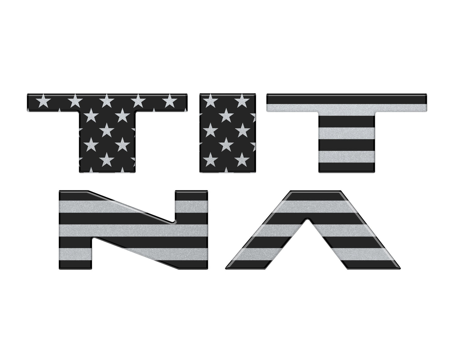 Tailgate Top Letter Inserts Fits 2022-2024 Nissan Titan by Tufskinz.com