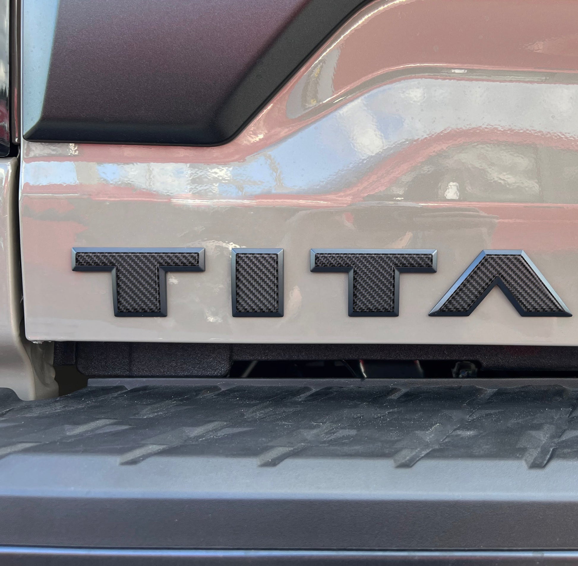 Tailgate Letter Emblem Overlays Fits 2022-2024 Nissan Titan by Tufskinz.com