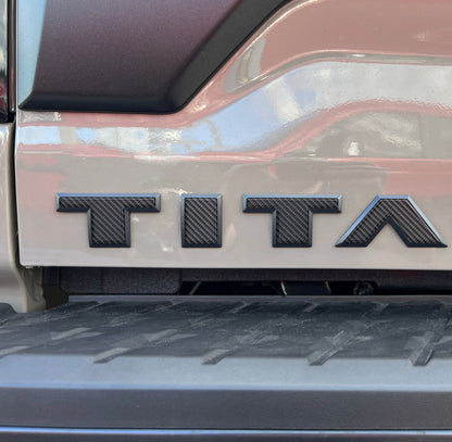 Tailgate Letter Emblem Overlays Fits 2022-2024 Nissan Titan by Tufskinz.com