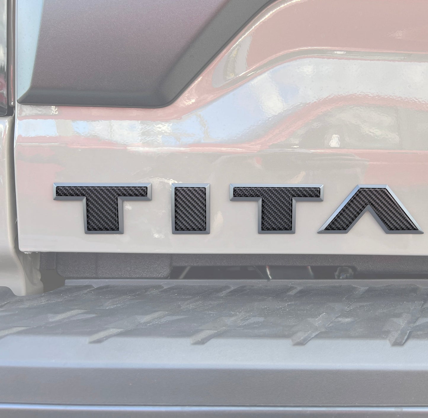 Tailgate Letter Emblem Overlays Fits 2022-2024 Nissan Titan by Tufskinz.com