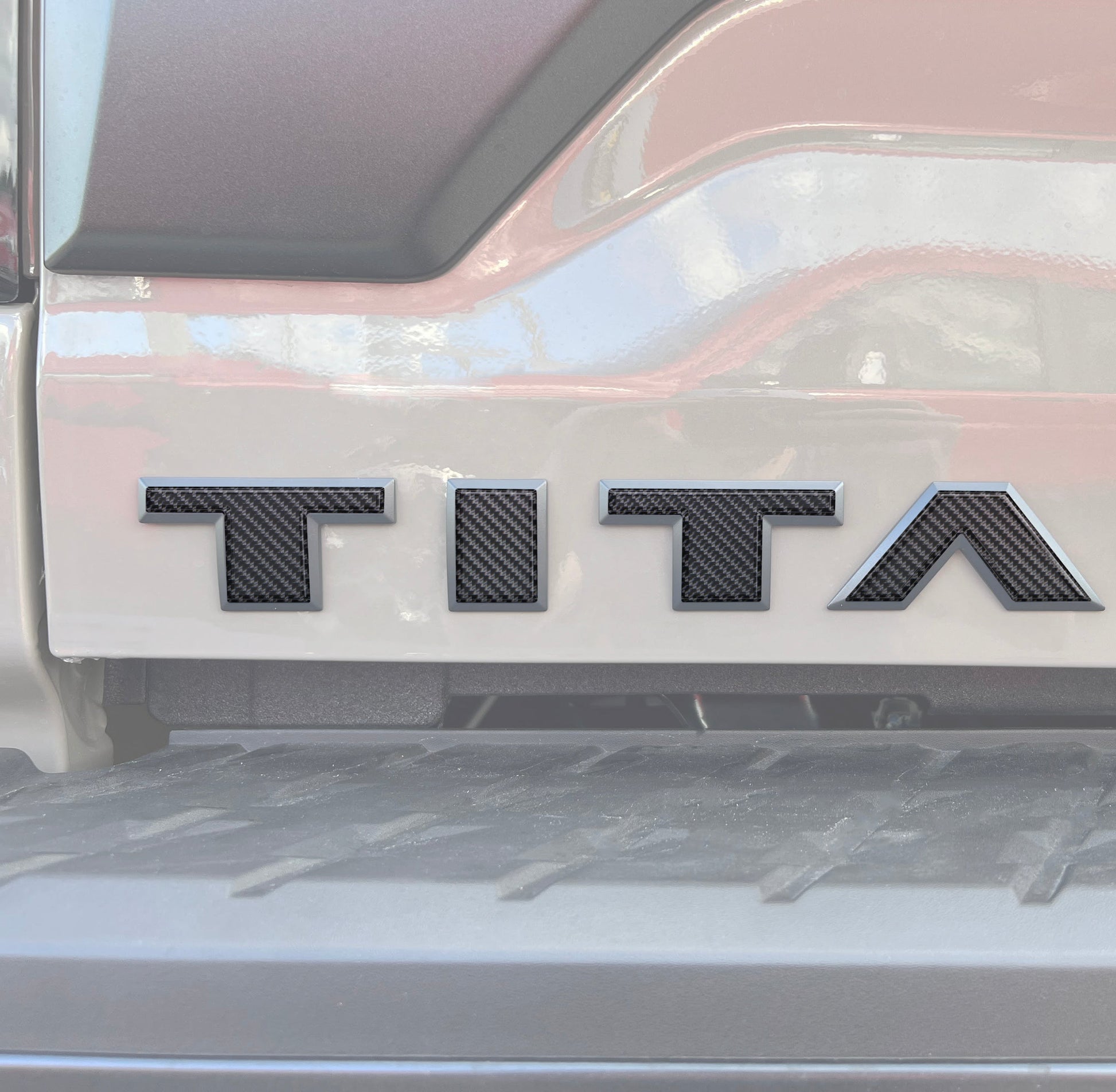 Tailgate Letter Emblem Overlays Fits 2022-2024 Nissan Titan by Tufskinz.com
