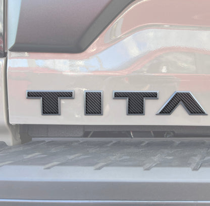 Tailgate Letter Emblem Overlays Fits 2022-2024 Nissan Titan by Tufskinz.com