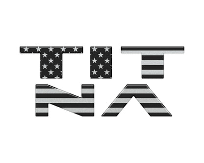 Tailgate Letter Emblem Overlays Fits 2022-2024 Nissan Titan by Tufskinz.com