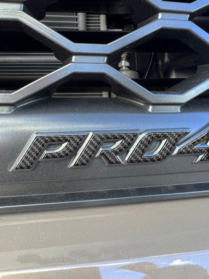 Pro 4x Emblem Letter Overlays Fits 2022-2025 Nissan Titan by Tufskinz.com