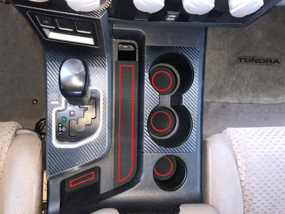 Bucket Seats Interior Cup Holder Foam Inserts Fits 2007-2013 Toyota Tundra by Tufskinz.com