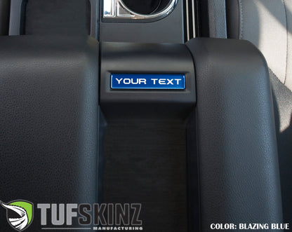 Center Console Badge-Custom Text - Fits 2014-2021 Toyota Tundra by Tufskinz.com
