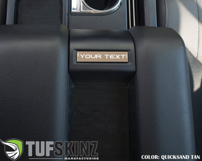 Center Console Badge-Custom Text - Fits 2014-2021 Toyota Tundra by Tufskinz.com