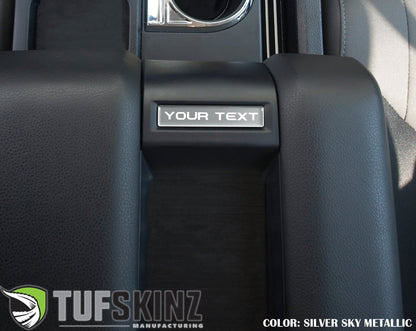 Center Console Badge-Custom Text - Fits 2014-2021 Toyota Tundra by Tufskinz.com