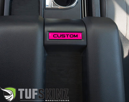 Center Console Badge-Custom Text - Fits 2014-2021 Toyota Tundra by Tufskinz.com