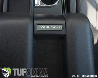 Center Console Badge-Custom Text - Fits 2014-2021 Toyota Tundra by Tufskinz.com