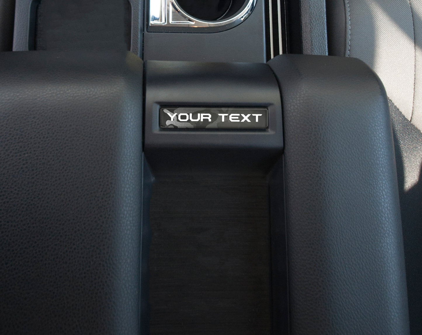 Center Console Badge-Custom Text - Fits 2014-2021 Toyota Tundra by Tufskinz.com