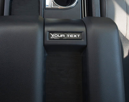 Center Console Badge-Custom Text - Fits 2014-2021 Toyota Tundra by Tufskinz.com