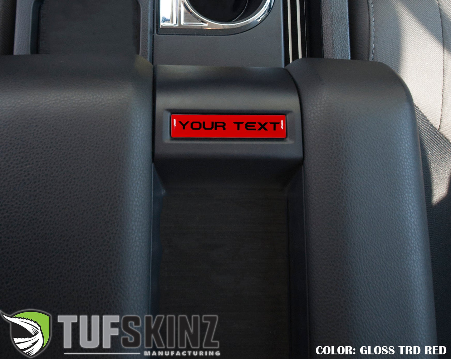 Center Console Badge-Custom Text - Fits 2014-2021 Toyota Tundra by Tufskinz.com