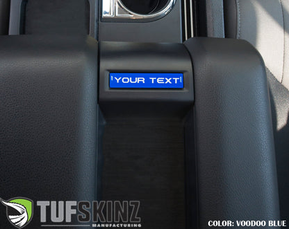 Center Console Badge-Custom Text - Fits 2014-2021 Toyota Tundra by Tufskinz.com