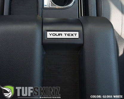 Center Console Badge-Custom Text - Fits 2014-2021 Toyota Tundra by Tufskinz.com