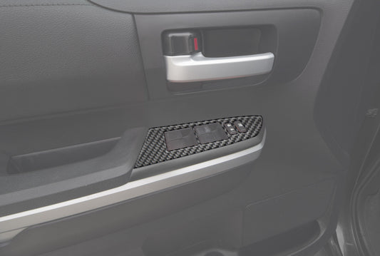 Door Switch Panel Accent Trim Fits 2014-2021 Toyota Tundra by Tufskinz.com