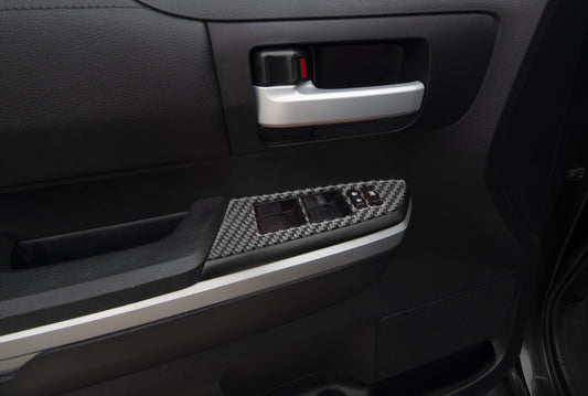 Door Switch Panel Accent Trim Fits 2014-2021 Toyota Tundra by Tufskinz.com