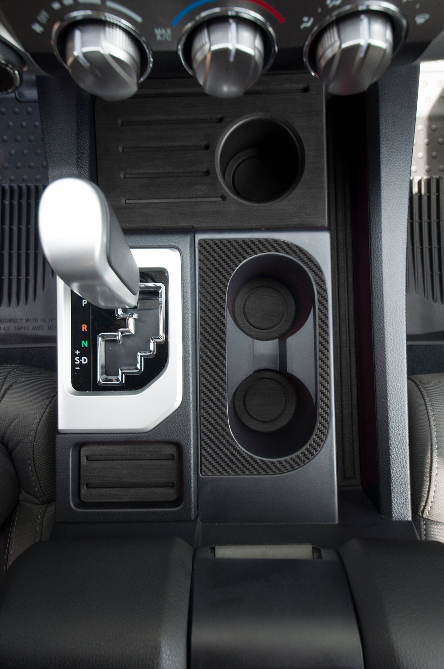 Center Console Cup Holder Replacement Trim Fits 2014-2021 Toyota Tundra by Tufskinz.com