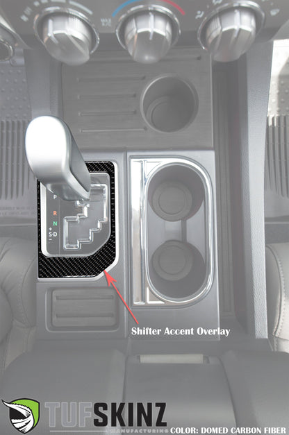 Center Console Shifter Accent Trim Fits 2014-2021 Toyota Tundra by Tufskinz.com
