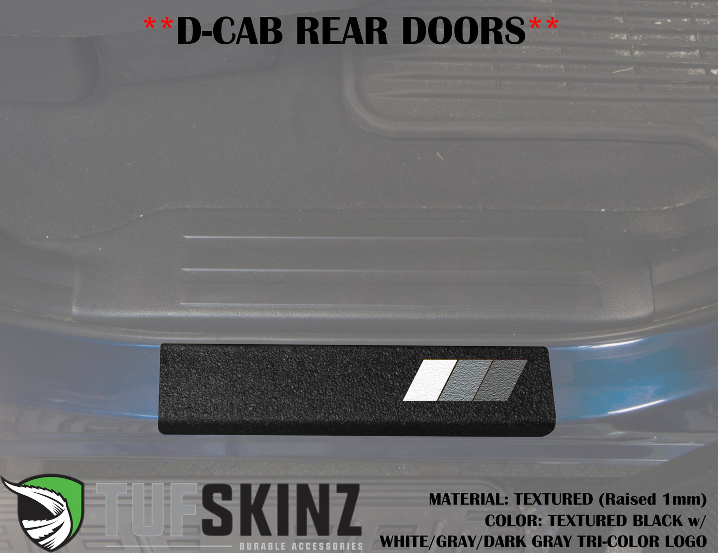 Door Sills Protection Overlay Fits 2007-2021 Toyota Tundra by Tufskinz.com
